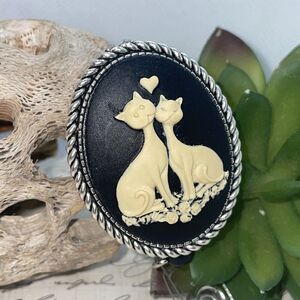 Love Black Cat Kitten Heart Lanyard Rose Retractable Reel ID Card Badge Holder